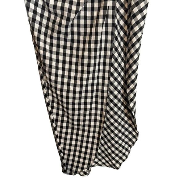 Rumer Black & White Checked Plaid High Front Slit Bisou Maxi Skirt Women Sz S - Picture 4 of 12